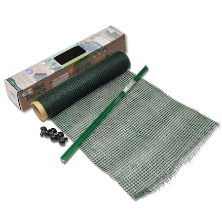 Green EZ Garden Net Fence Kit, 2FT X 25FT